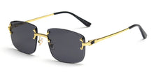 Load image into Gallery viewer, Luxury Gold Rimless Square Sunglasses
