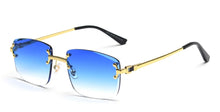 Load image into Gallery viewer, Luxury Gold Rimless Square Sunglasses
