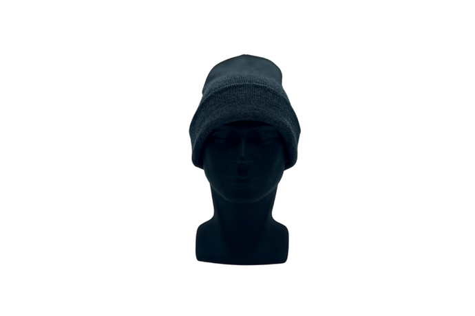 Charcoal Grey Silk-Lined Beanie