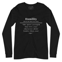 Load image into Gallery viewer, Humility Long Sleeve Tee (Black)
