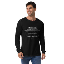 Load image into Gallery viewer, Humility Long Sleeve Tee (Black)

