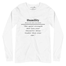 Load image into Gallery viewer, Humility Long Sleeve Tee (White)
