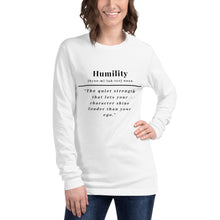 Load image into Gallery viewer, Humility Long Sleeve Tee (White)
