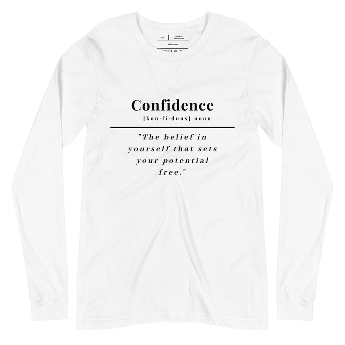 Confidence Long Sleeve Tee (White)
