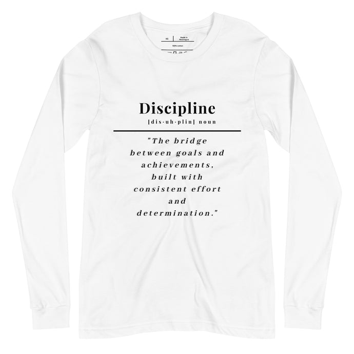 Discipline Long Sleeve Tee (White)