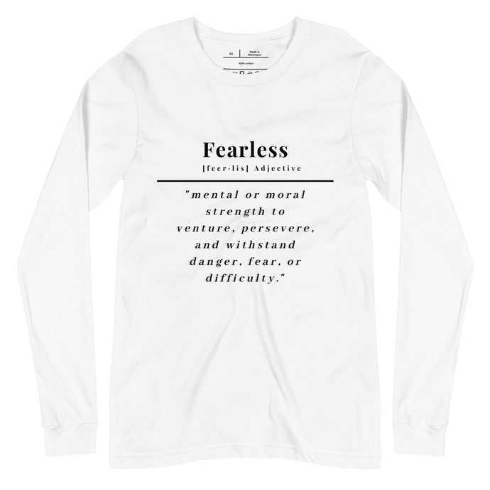 Fearless Long Sleeve Tee (White)